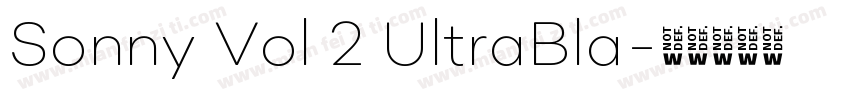 Sonny Vol 2 UltraBla字体转换